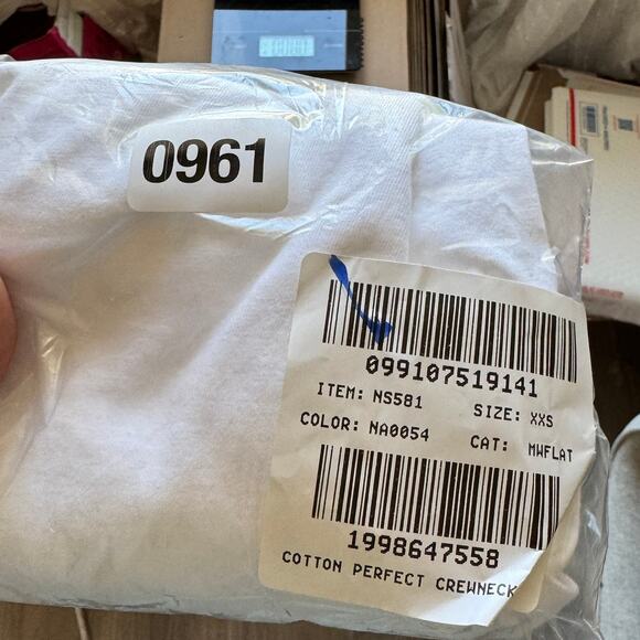 Madewell The Perfect Crewneck Tee WMNS 2XS White Cotton Short Sleeve Lightweight - Picture 9 of 9